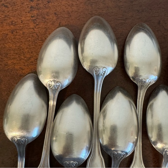 10 SAGLIER FRERES SilverPlated SPOONS - Shell Tip Design - Pattern Name S1F3 - Picture 12 of 16